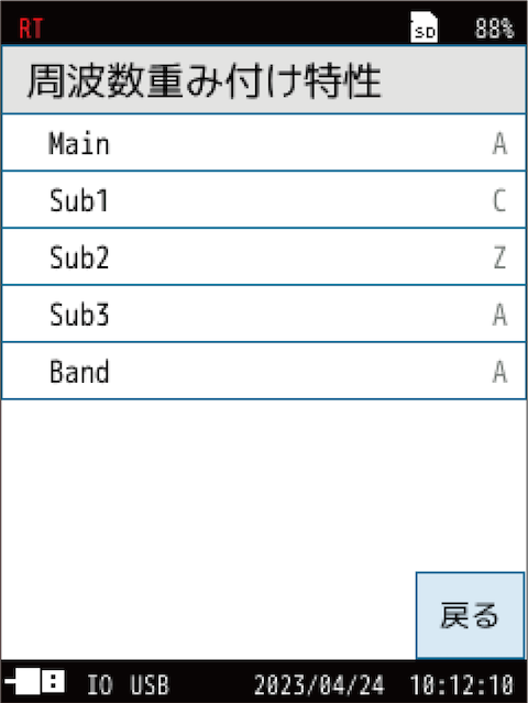 周波数重み付け特性