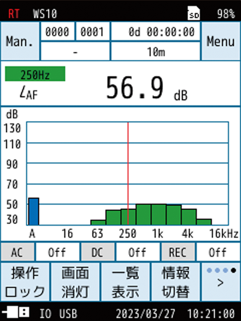 START/STOPキーを押して、測定を開始します。