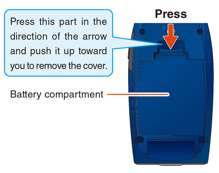 Remove the battery compartment cover.