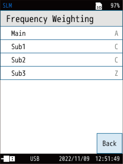 Frequency Weighting