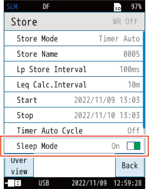 Sleep Mode (Timer Auto mode)