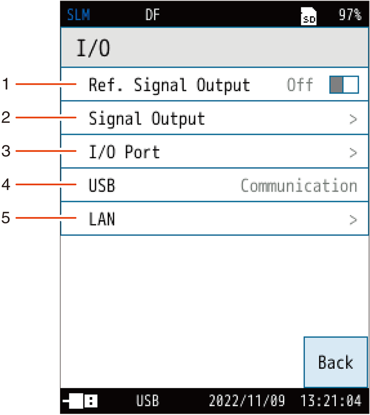 This screen is used to set the types of signals to be input and output externally.