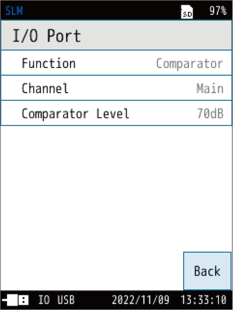 When [Comparator] is selected