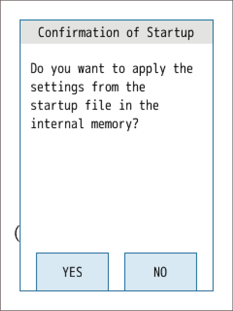 Startup file loading function