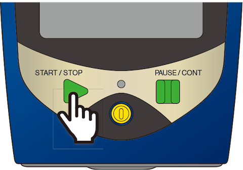 Press the START/STOP key on the measurement screen to start measurement.