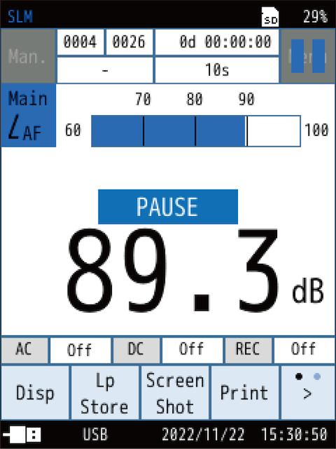 When paused, [PAUSE] and “II” will flash on the screen.