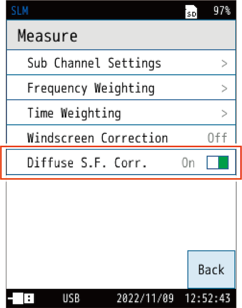 Diffuse S.F. Corr.