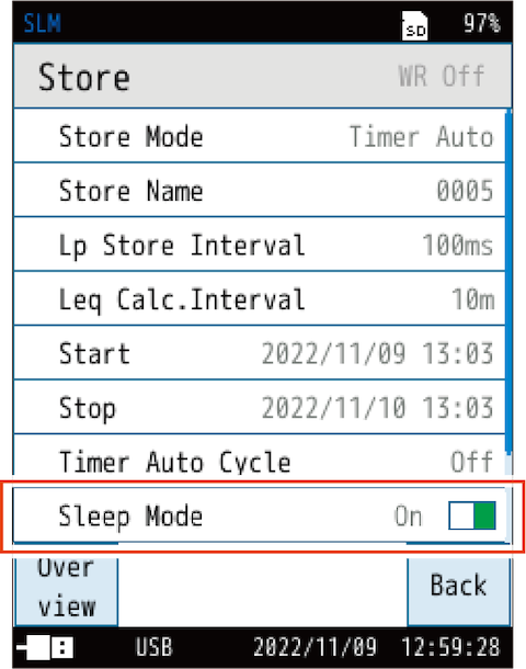 Sleep Mode (Timer Auto mode)