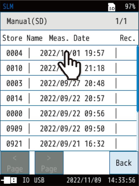 2. Select the data you want to print.